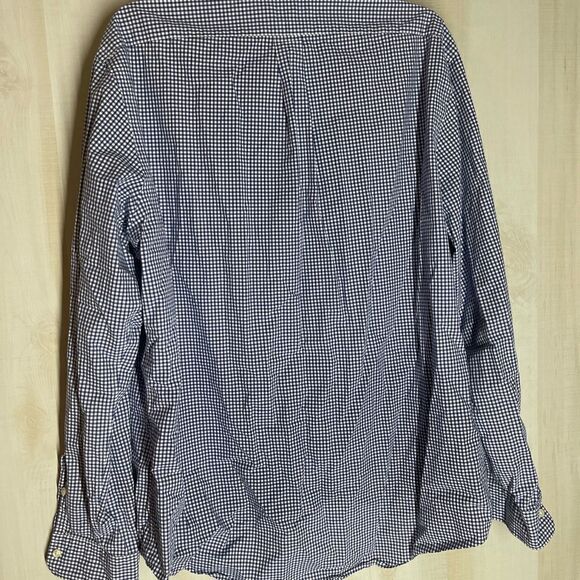 Ralph Lauren navy and white checked‎ long sleeve shirt, size XL - Picture 16 of 16